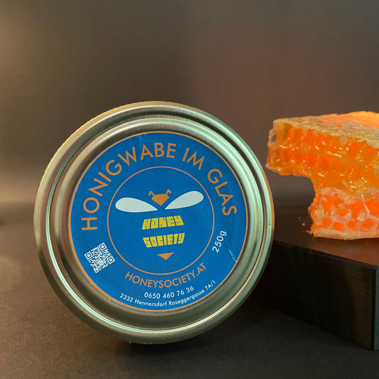 Honigwabe im Glas